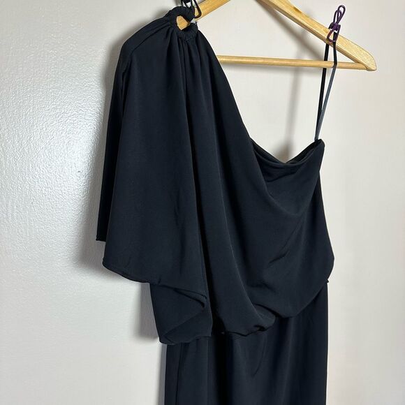 CLEARANCE! Black WHBM One-Shoulder LBD Size 8 EUC - Picture 3 of 6